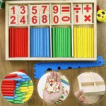 Reken Spel - Leren Rekenen voor Kinderen - Montessori Speelgoed - Houten Speelgoed - Leer Rekenen - Rekenen voor Peuters, Kleuters & Basisschool - Hout Rekenspel - Educatief Speelgoed