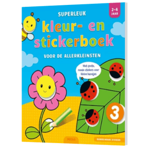 Superleuk kleur- en stickerboek voor de allerkleinsten